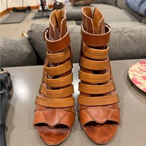 Givenchy Tan Leather Shoes with Gold Details